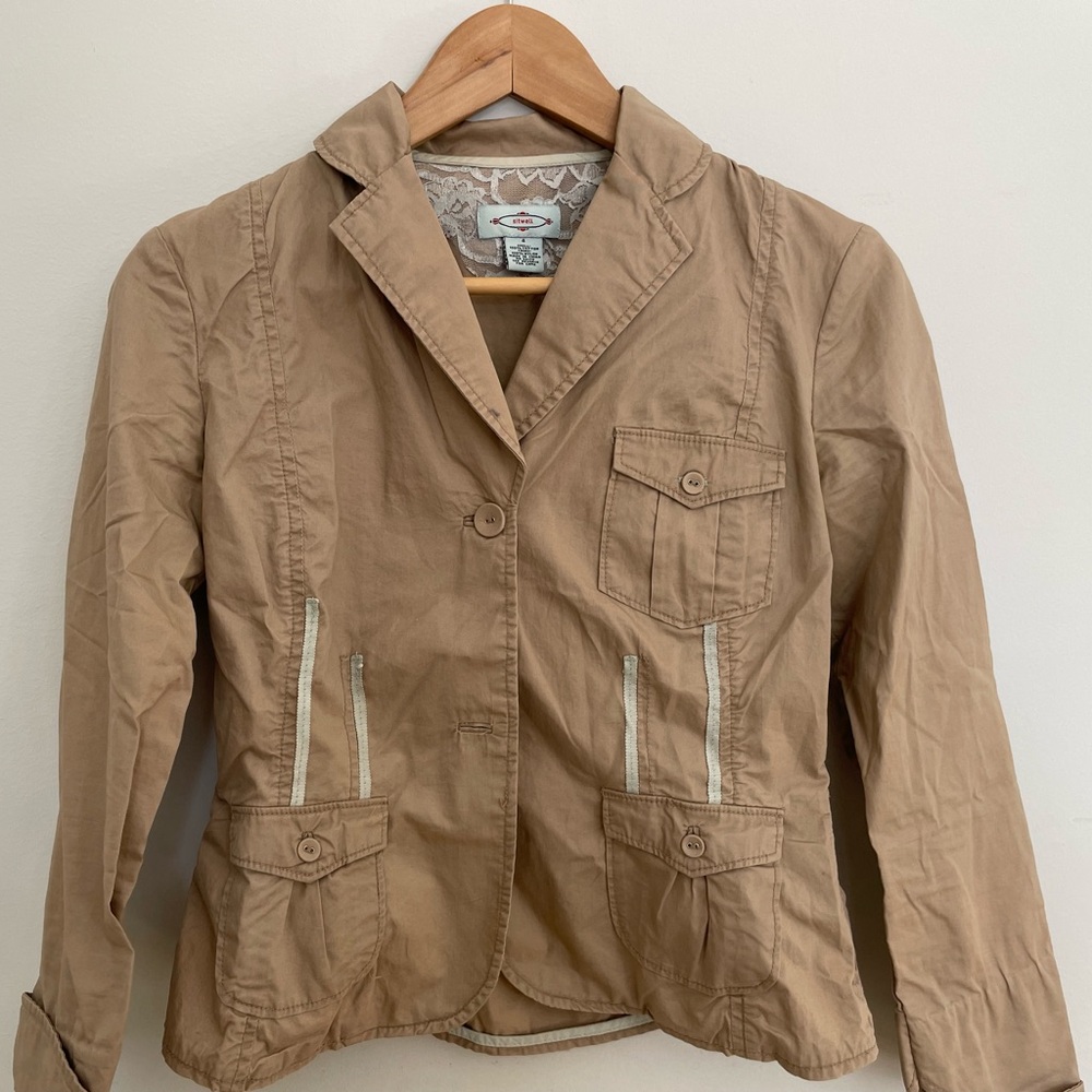 Anthropologie cotton blazer size 4
